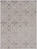 5' X 8' Ivory And Brown Geometric Area Rug