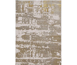 3' X 5' Ivory Taupe And Gold Abstract Area Rug