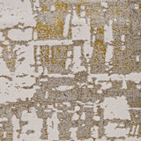 5' X 8' Ivory And Gold Abstract Area Rug