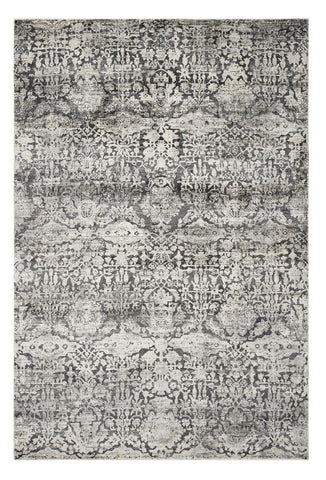 3' X 5' Gray Floral Area Rug