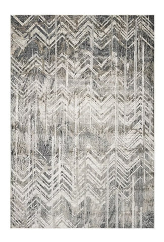 3' X 5' Gray Chevron Area Rug