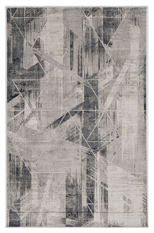 3' X 5' Gray Abstract Area Rug