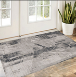 3' X 5' Gray Abstract Area Rug