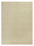 7' Ivory Jute Chevron Hand Woven Runner Rug