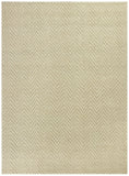 5' X 8' Ivory And Beige Jute Chevron Hand Woven Area Rug