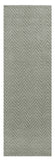 7' Gray Jute Chevron Hand Woven Runner Rug