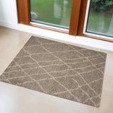3' X 5' Light Brown Area Rug