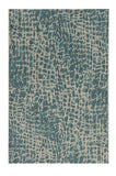 5' X 8' Teal Blue Abstract Indoor Outdoor Area Rug