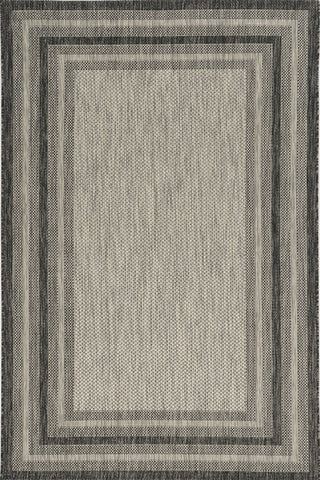 8' X 10' Denim Blue And Sky Blue Abstract Washable Indoor Outdoor Area Rug