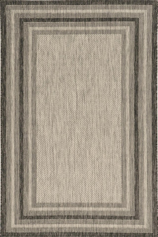8' X 10' Blue And Ivory Abstract Washable Indoor Outdoor Area Rug