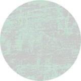 8' Blue And Green Round Abstract Indoor Outdoor Area Rug