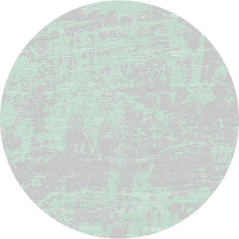 8' Blue And Green Round Abstract Indoor Outdoor Area Rug