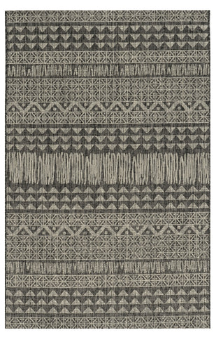 3' X 5' Charcoal And Gray Tribal Area Rug