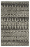 5' X 8' Green Gray And Ivory Floral Medallion Washable Area Rug With UV Protection