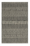 8' X 11' Charcoal Southwestern Indoor Outdoor Area Rug