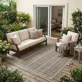 5' X 8' Brown Southwestern Indoor Outdoor Area Rug