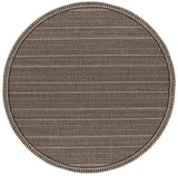 8' Brown Round Southwestern Indoor Outdoor Area Rug