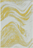 8' X 10' Aqua And Beige Abstract Washable Indoor Outdoor Area Rug