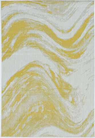 8' X 10' Aqua And Beige Abstract Washable Indoor Outdoor Area Rug