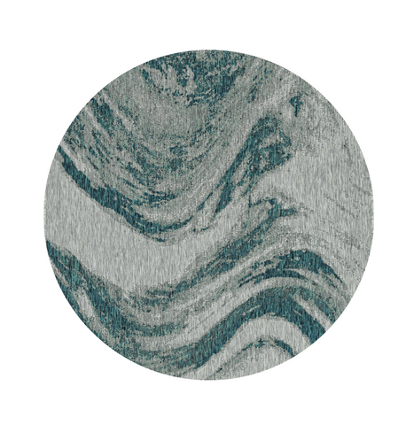 8' Gray Abstract Indoor Outdoor Area Rug