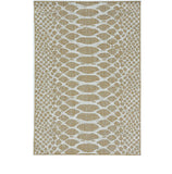 3' X 5' Brown And Ivory Abstract Indoor Outdoor Area Rug