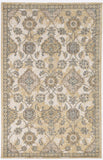 2' X 3' Ivory Beige And Gray Wool Floral Medallion Area Rug