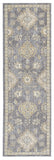 3' X 5' Sage Orange And White Wool Floral Distressed Area Rug