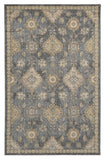 5' X 7' Sage And Slate Gray Wool Floral Area Rug