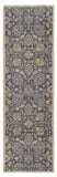 3' X 5' Taupe Orange And Gray Wool Floral Distressed Area Rug