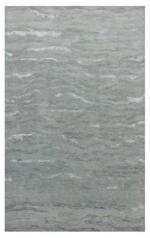 3' X 5' Slate Gray And Ivory Abstract Hand Tufted Area Rug
