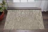 3' X 5' Sand And Gray Abstract Hand Tufted Area Rug