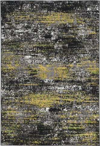 7' Gray Abstract Runner Rug