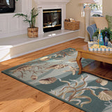 3' X 5' Beige Ivory And Brown Seashell and Coral Hand Tufted Area Rug