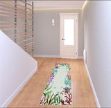 7' Blue Red And Green Fish and Coral Hand Hooked Runner Rug
