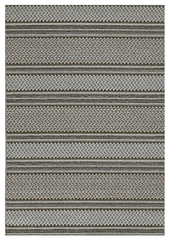 5' X 8' Gray Striped Area Rug