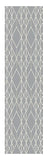 8' Gray Geometric Runner Rug
