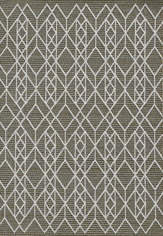 4' X 6' Gray Southwestern Indoor Outdoor Area Rug