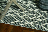 5' X 8' Gray Southwestern Indoor Outdoor Area Rug