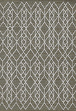 5' X 8' Gray Southwestern Indoor Outdoor Area Rug