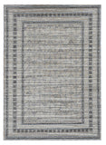 8' Gray Geometric Runner Rug