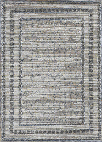 4' X 6' Gray Chevron Indoor Outdoor Area Rug