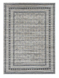5' X 8' Gray Striped Indoor Outdoor Area Rug