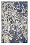 5' X 8' Blue Gray And Ivory Abstract Area Rug