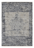 5' X 8' Charcoal and Gray Medallion Area Rug