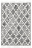 3' X 5' Cream And Charcoal Geometric Area Rug