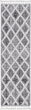 5' X 8' Cream And Charcoal Geometric Area Rug