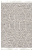 5' X 8' Gray and Ivory Abstract Area Rug