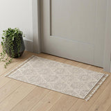 3' X 5' Ivory Chevron Area Rug
