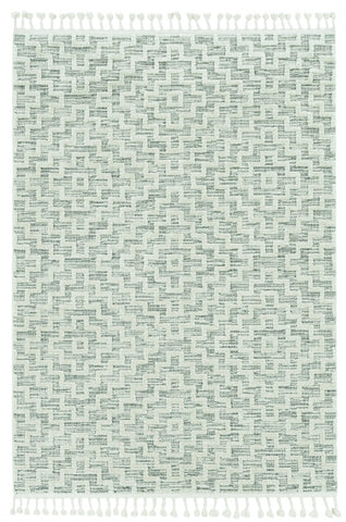 5' X 8' Gray and Ivory Geometric Area Rug