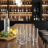 Mouth Blown Crystal 6 Pc Shot Or Vodka Glass Set  3 Oz